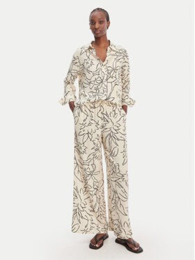 Seafolly Spodnie materiałowe Hothouse Flowers 55631-PA Beżowy Wide Leg