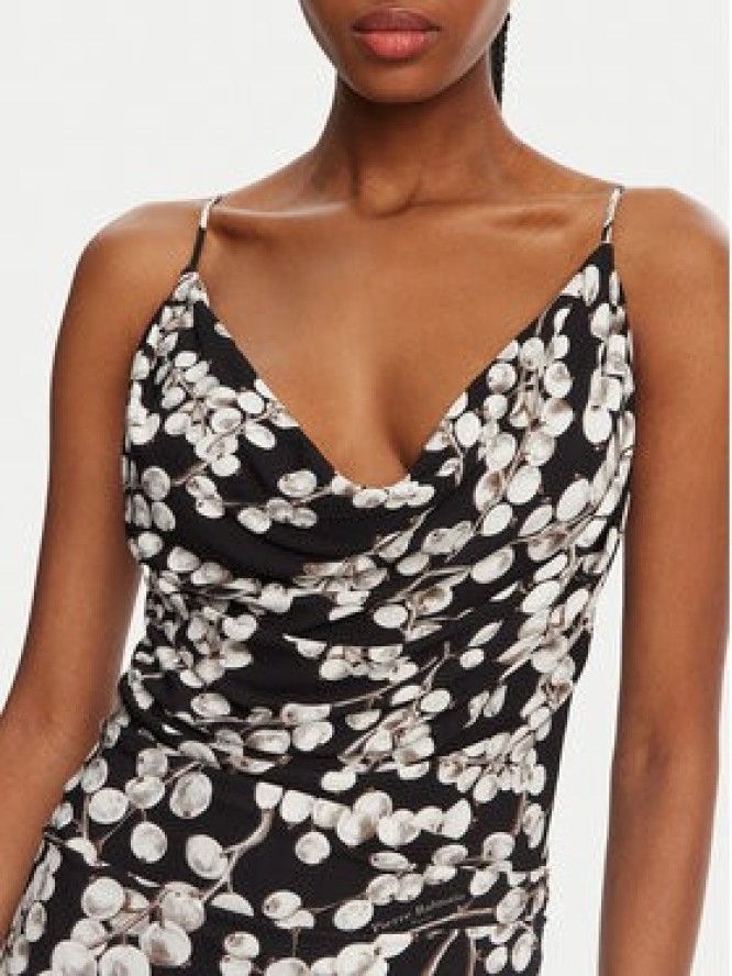 Balmain Sukienka wieczorowa DF0RN195JJ33 Czarny Regular Fit