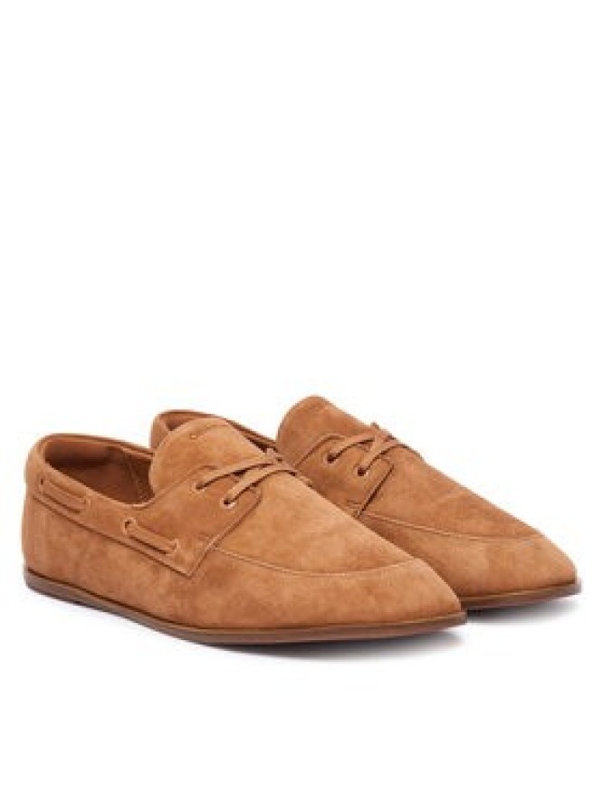 Calvin Klein Półbuty Ess Boatshoe Suede HW0HW03290 Brązowy