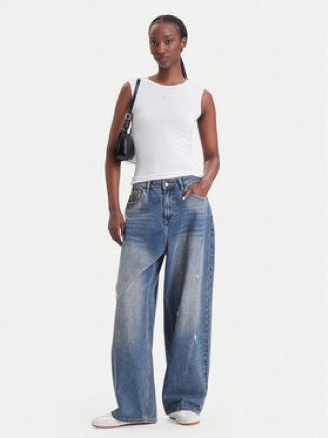 Guess Top W6YP1 7K3881 Biały Slim Fit