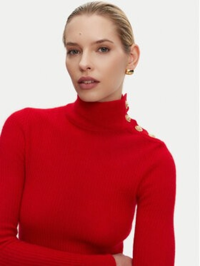 Balmain Golf DF0KF080KH25 Czerwony Slim Fit