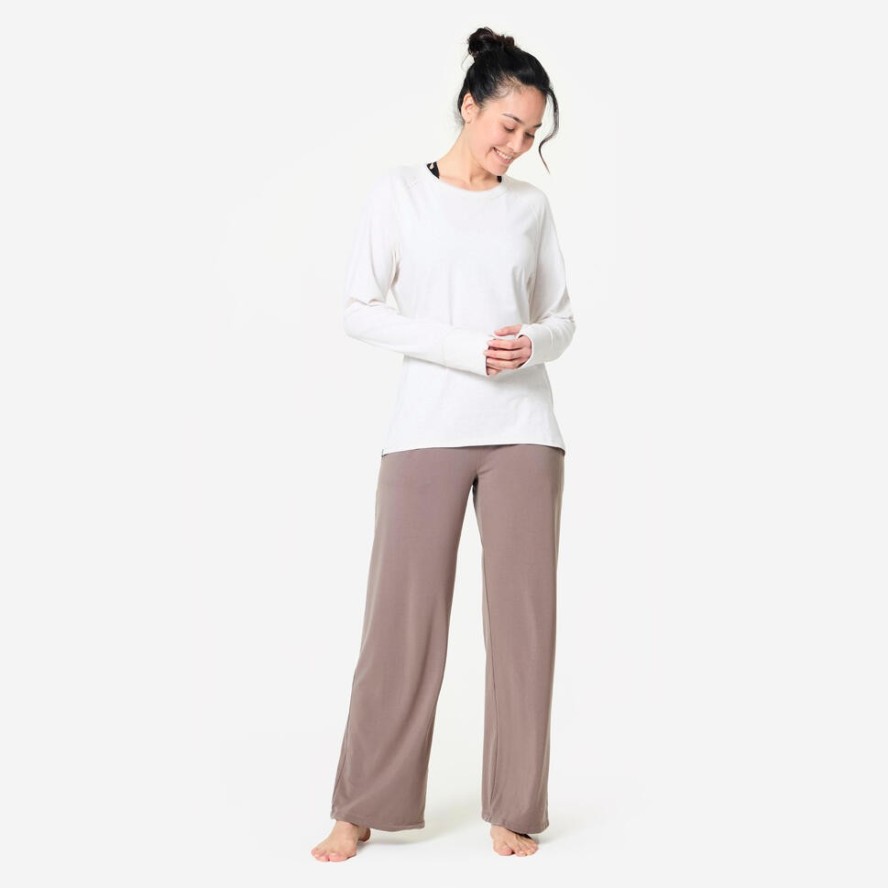 Koszulka do jogi damska Kimjaly długi rękaw