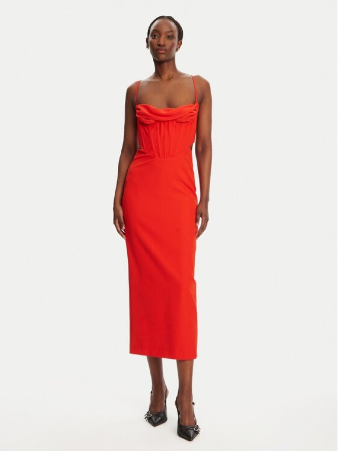 Bardot Sukienka koktajlowa Martini 58535DB Czerwony Slim Fit