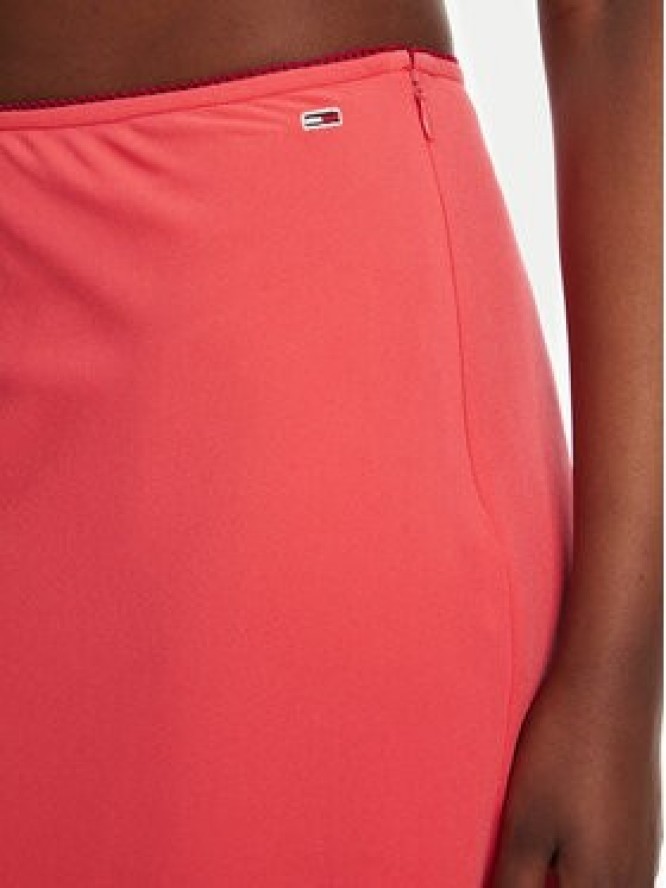 Tommy Jeans Spódnica midi Tjw Midi Aop Skirt DW0DW20272 Koralowy Regular Fit