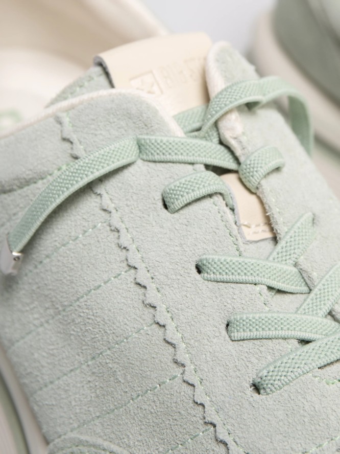 Sneakersy damskie ze skóry naturalnej pistacjowe RR274A350 300