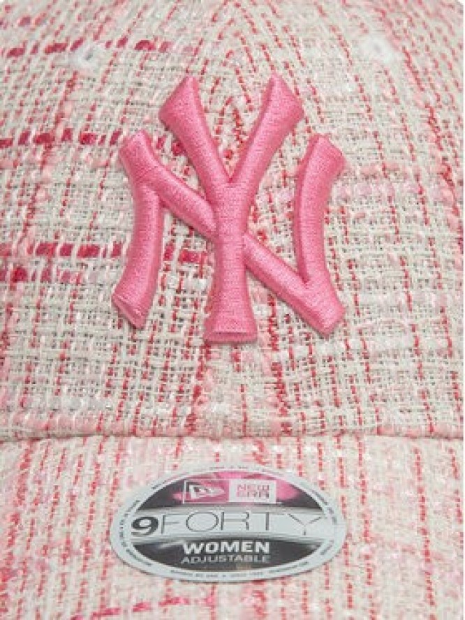 New Era Czapka z daszkiem New York Yankees Tweed 9Forty 60595382 Różowy