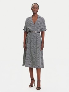 Fracomina Sukienka codzienna FR25SD2012W413O9 Czarny Regular Fit