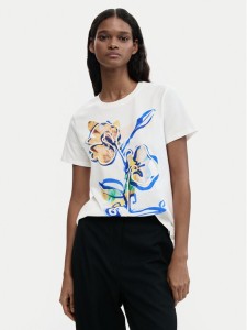 Desigual T-Shirt Zurich 26SWTK38 Biały Regular Fit