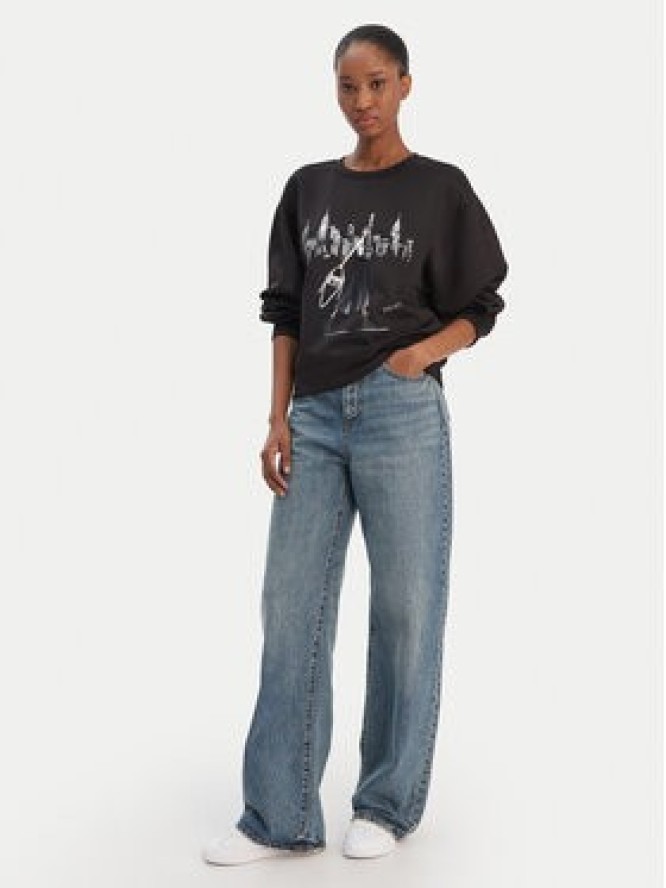 DKNY Bluza P5MOQCSC Czarny Regular Fit