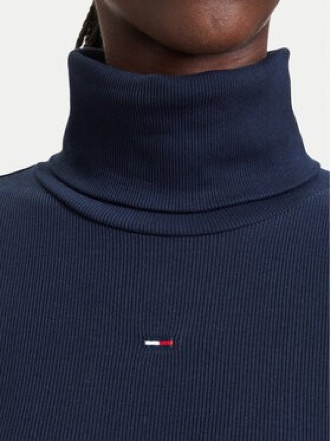 Tommy Jeans Sukienka dzianinowa Bodycon DW0DW23320 Granatowy Slim Fit