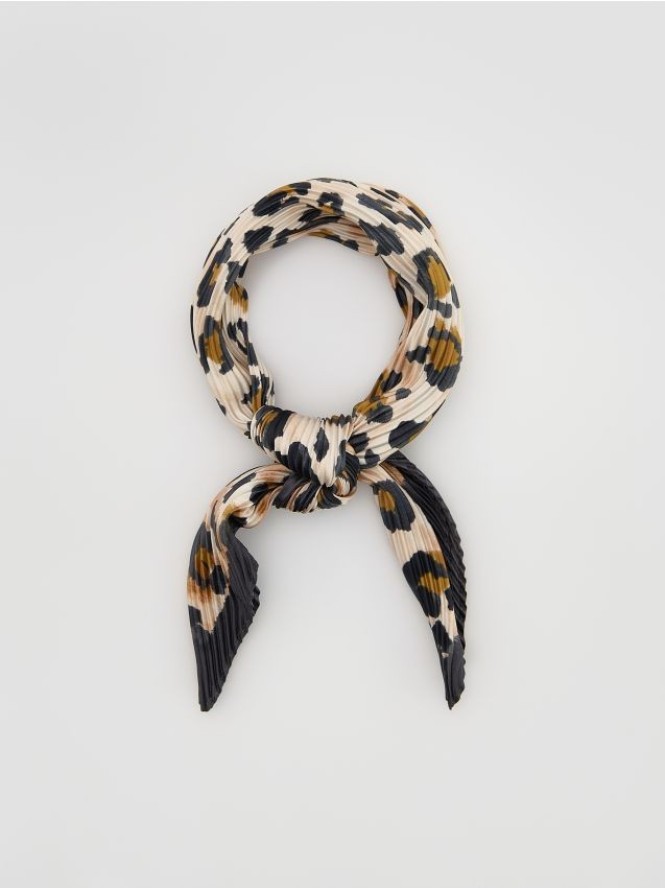 Wzorzysta apaszka - brązowy