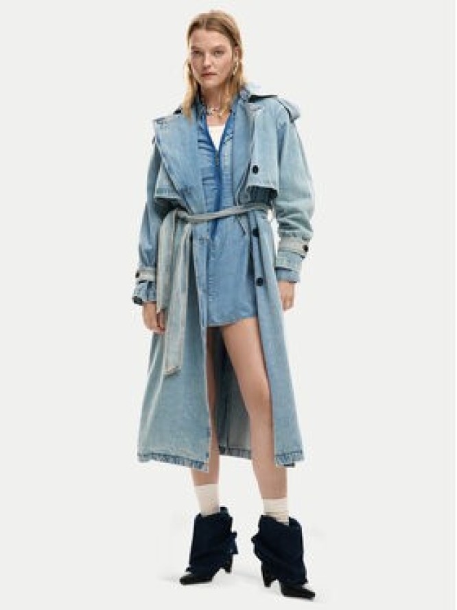 Desigual Trencz Vio 26SWED17 Niebieski Regular Fit