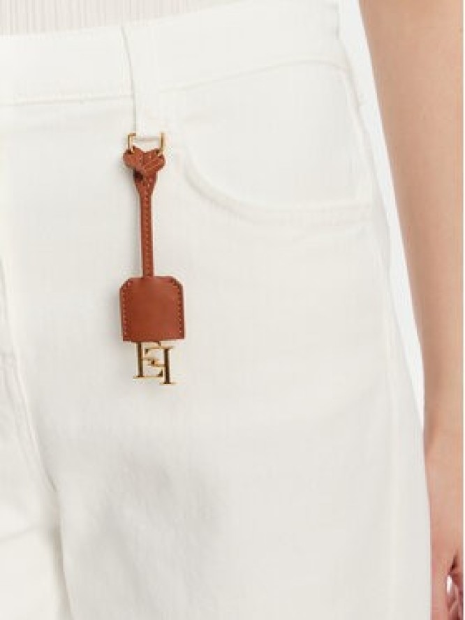 Elisabetta Franchi Jeansy PJ-87D-51E2 Biały Regular Fit