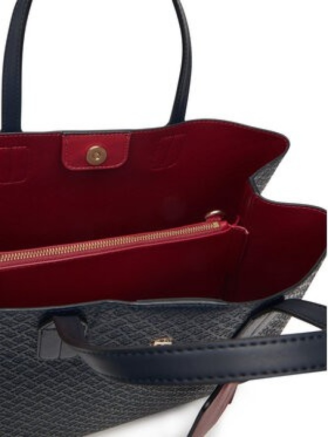 Tommy Hilfiger Torebka Th Icon Satchel Mono AW0AW18923 Granatowy