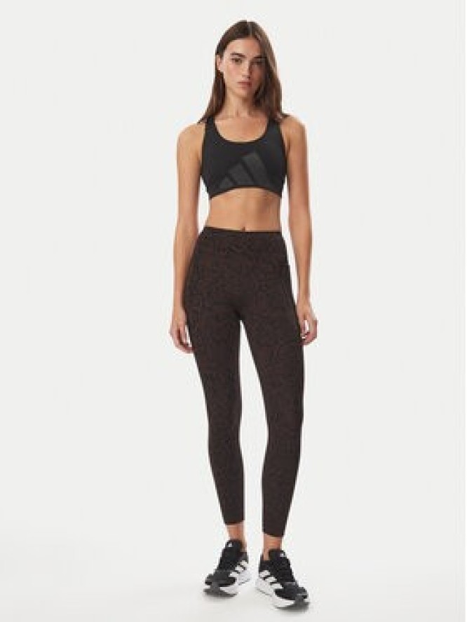 adidas Legginsy Optime Primelift Snake KG0529 Brązowy