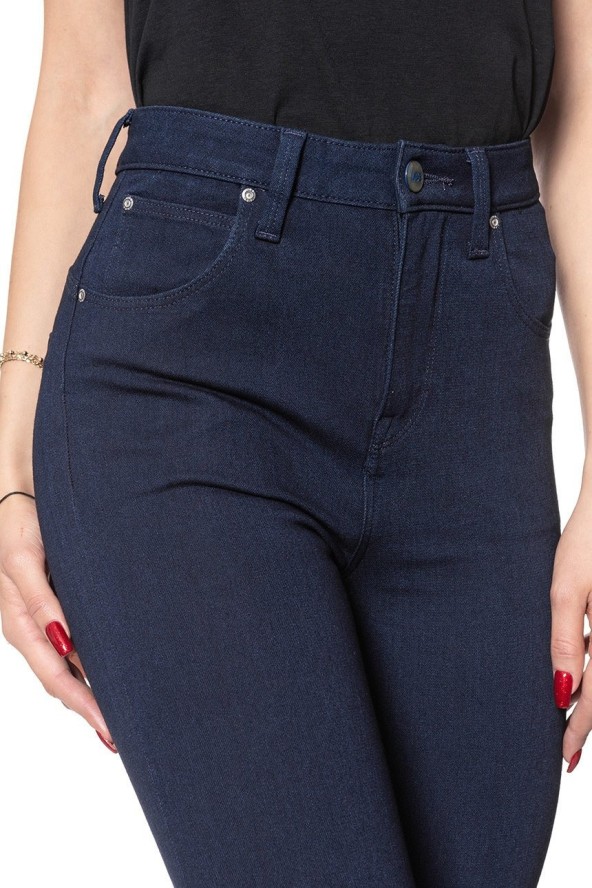 SPODNIE DAMSKIE LEE SCARLETT SUPER HIGH BLACK INDIGO L30LELLJ 112106483