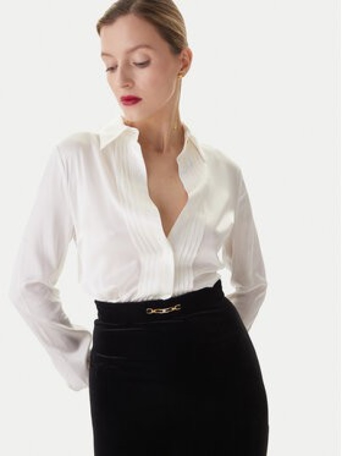 Elisabetta Franchi Sukienka wieczorowa AB-R46-57E2-V100 Biały Regular Fit