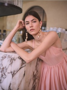 Sukienka bombka z lyocellem - różowy