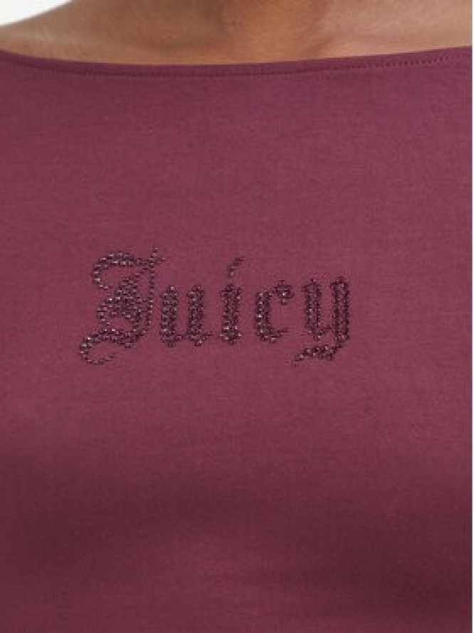 Juicy Couture Bluzka JCWCT226329 Bordowy Slim Fit
