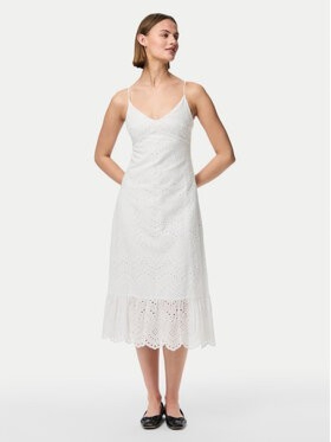 Pieces Sukienka letnia Vilde 17156565 Biały Regular Fit