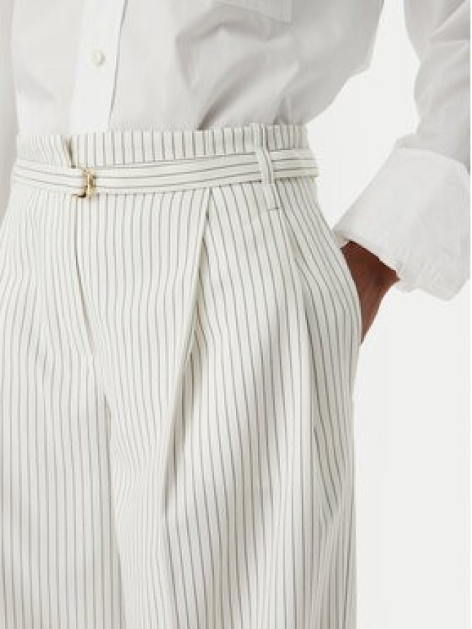 HUGO Spodnie materiałowe Hejuly 50559202 Biały Loose Fit