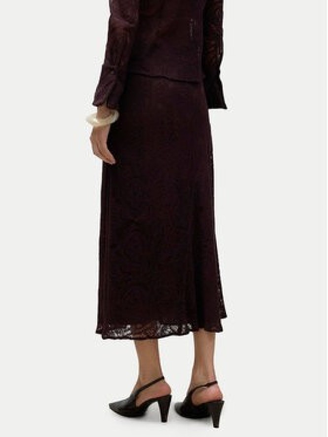 Vero Moda Spódnica midi Urshila 10336946 Bordowy Regular Fit