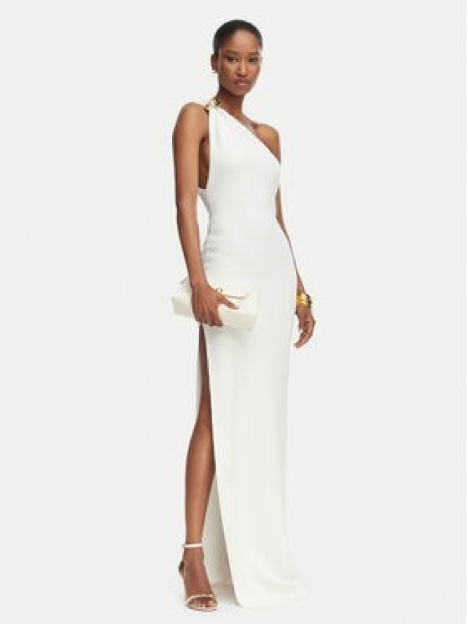 Elisabetta Franchi Sukienka wieczorowa AM-43B-62E2-V600 Biały Slim Fit