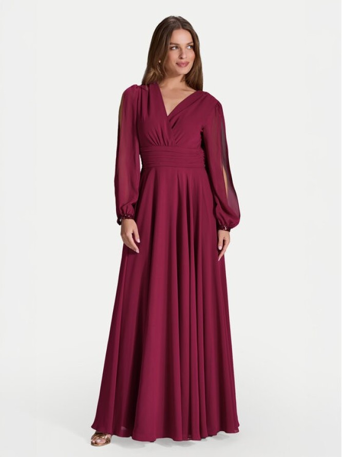 Swing Sukienka wieczorowa 5AI17100 Bordowy Regular Fit
