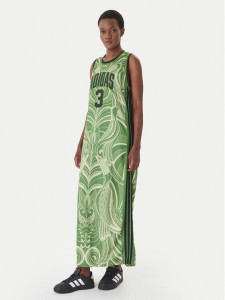 adidas Sukienka codzienna Farm Rio Premium KD4620 Zielony Slim Fit