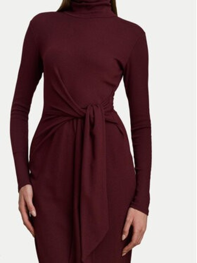 LAUREN RALPH LAUREN Sukienka dzianinowa 200980028006 Bordowy Slim Fit