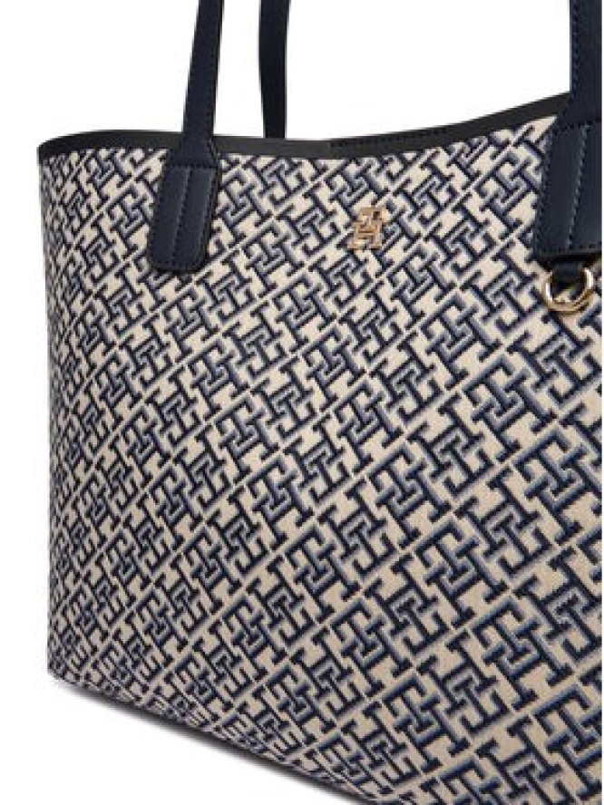 Tommy Hilfiger Torebka Th Icon Tote Jacquard AW0AW18889 Niebieski