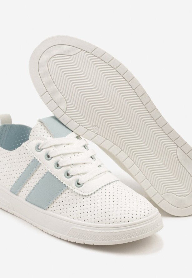 Niebiesko-Białe Tenisówki Ozdobione Paskami Meloti