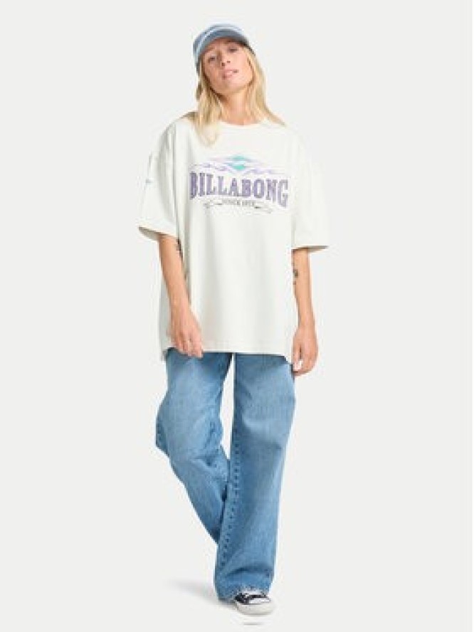 Billabong T-Shirt Wave Out EBJZT00481 Biały Loose Fit
