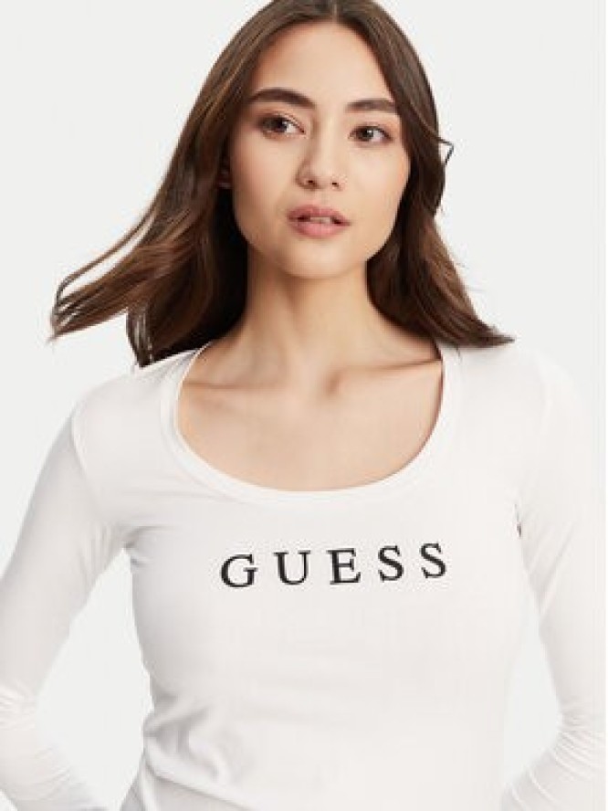 Guess Bluzka O5RI00 KBBU1 Biały Regular Fit