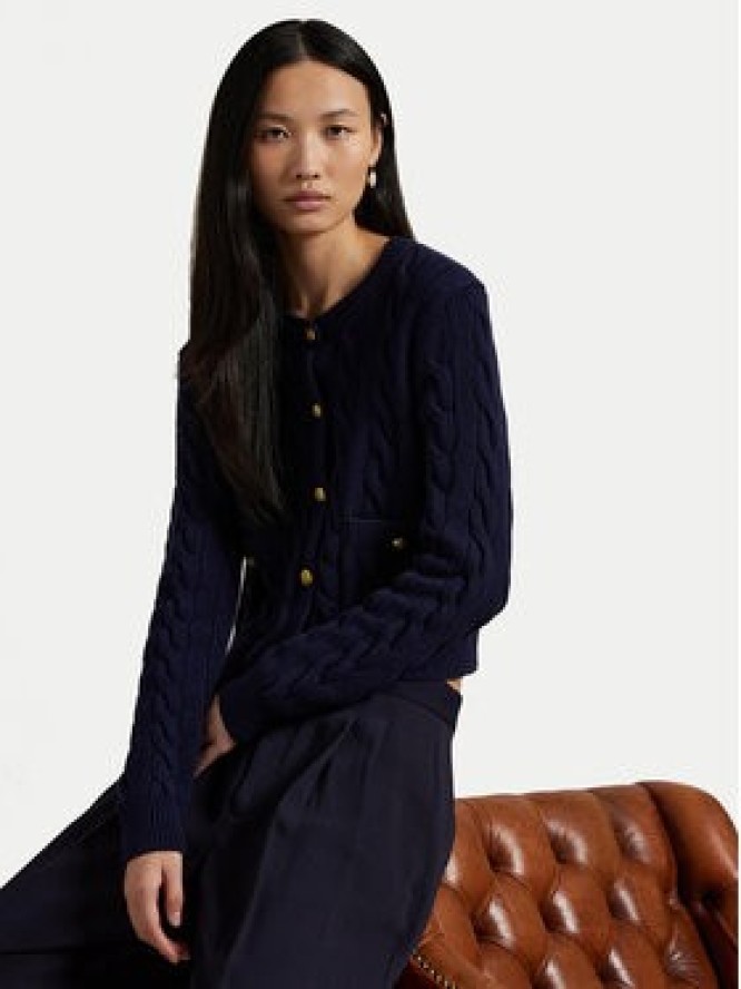 Polo Ralph Lauren Kardigan 211978312501 Granatowy Regular Fit