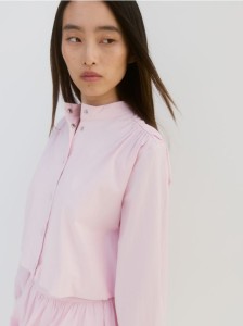 Krótka bawełniana kurtka - pastelowy róż