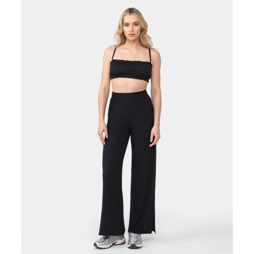 Spodnie wiskozowe Carpatree Cozy Leisure czarne