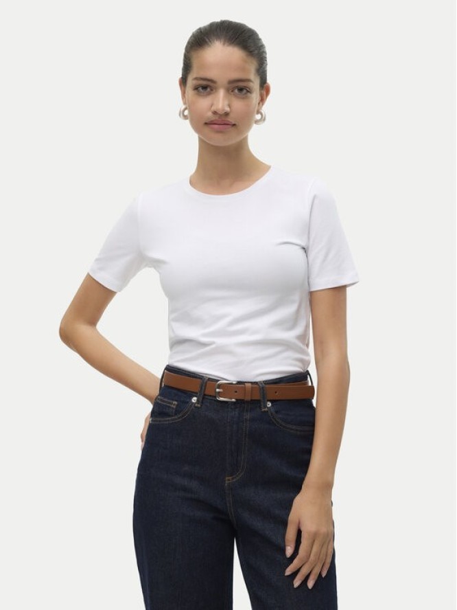 Vero Moda T-Shirt Lulu 10323755 Biały Regular Fit