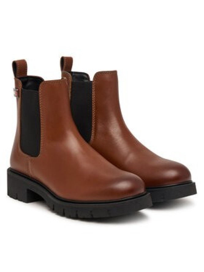 Tommy Jeans Sztyblety Tjw Cleated Chelsea Boots EN0EN03105 Brązowy