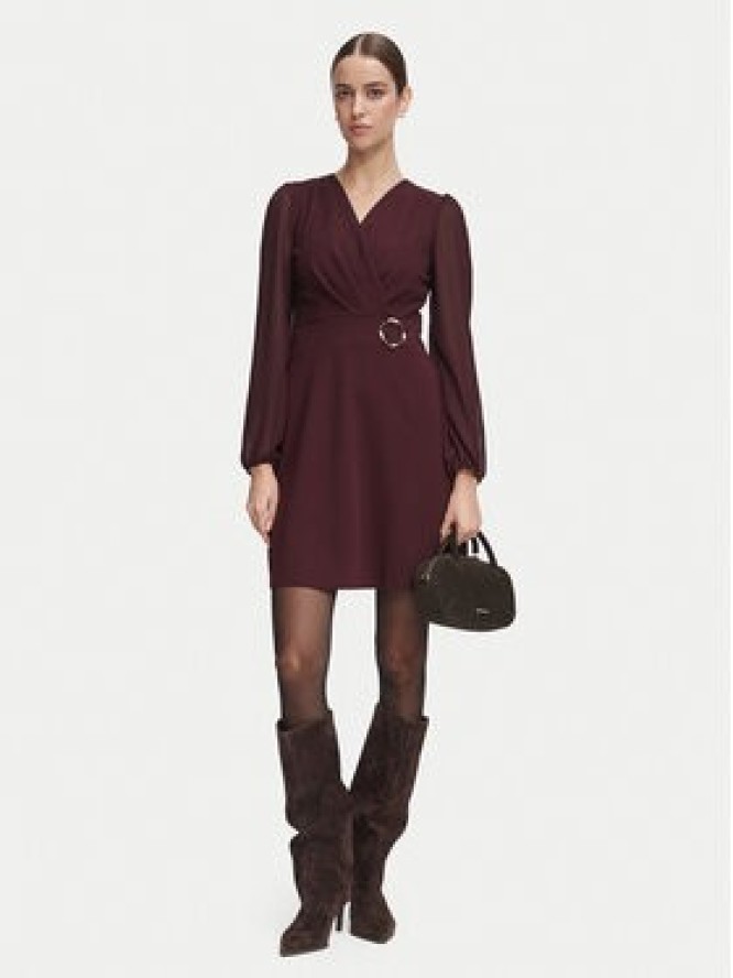Morgan Sukienka koktajlowa 252-RSONIA Bordowy Slim Fit