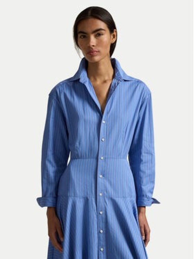 Polo Ralph Lauren Sukienka koszulowa 211A96356001 Błękitny Regular Fit