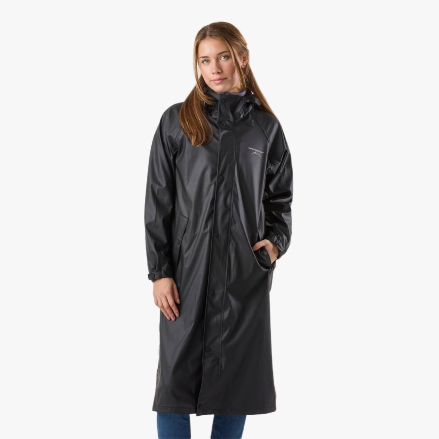 Kurtka przeciwdeszczowa damska do wędrówek wodoodporna Väderöarna Long Coat W
