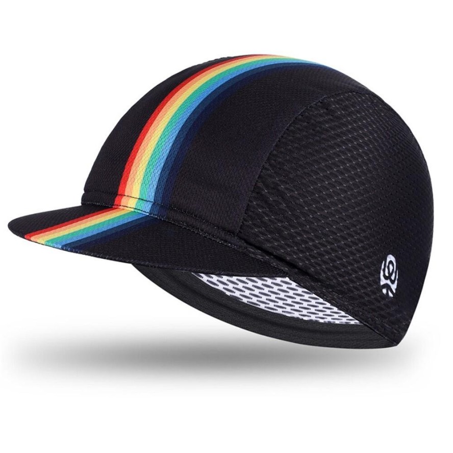 Czapka letnia przeciwsłoneczna WEST BIKING YP0201298 dwustronna - Tęcza/Czarna