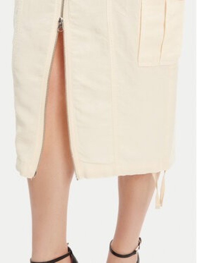 Guess Spódnica midi W5GD1H WG8N0 Beżowy Regular Fit