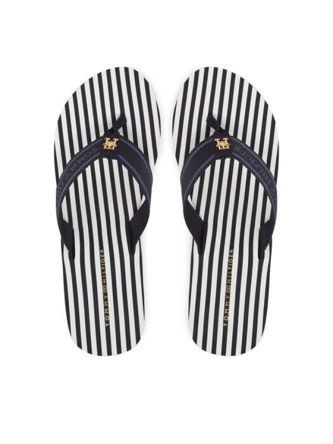 Tommy Hilfiger Japonki Th Stripes Wedge Beach Sandal FW0FW08521 Niebieski