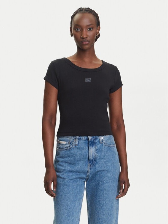 Calvin Klein Jeans T-Shirt LV047C200G Czarny Slim Fit