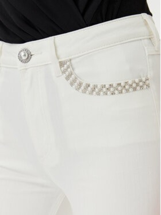 Guess Jeansy W5GA46 D5N71 Biały Skinny Fit