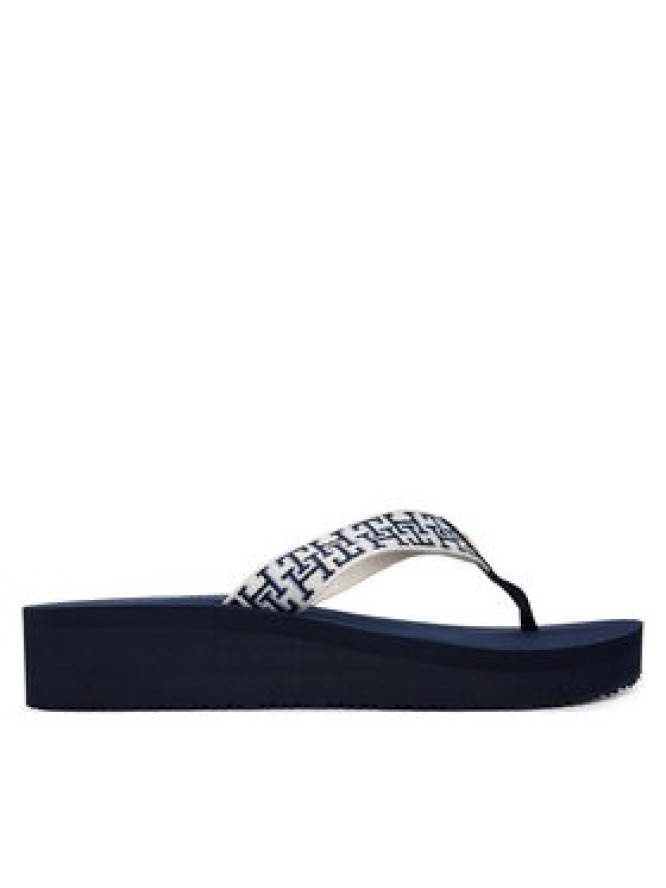 Tommy Hilfiger Japonki Mono Wedge Summer Sandal FW0FW09696 Granatowy