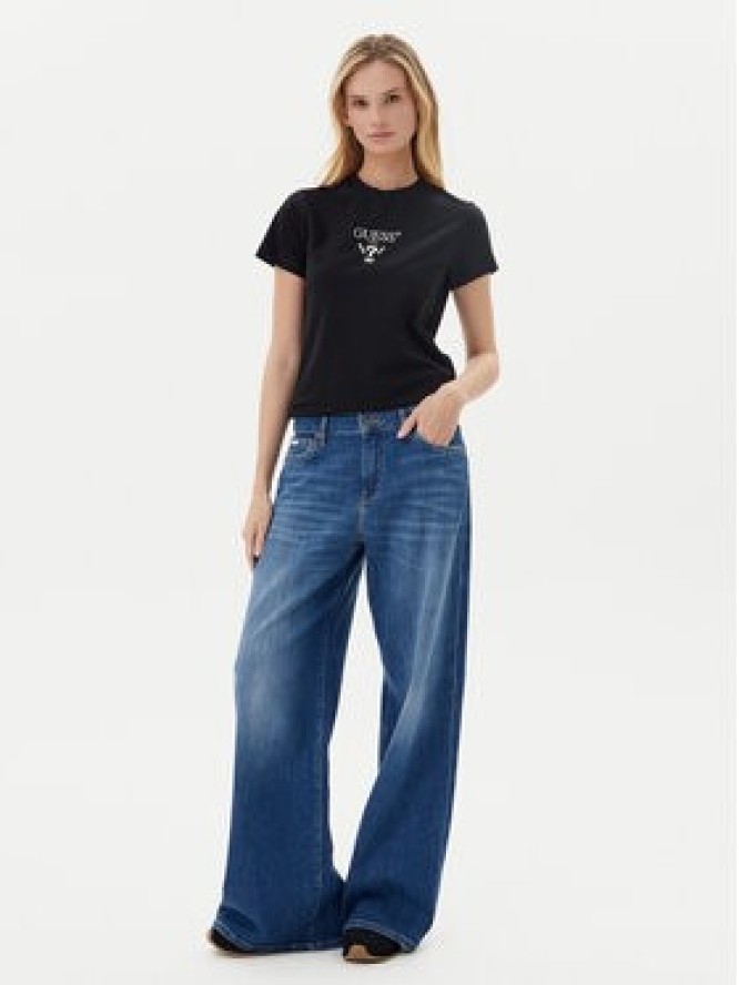 Guess T-Shirt V4YI21 KCDH1 Czarny Slim Fit