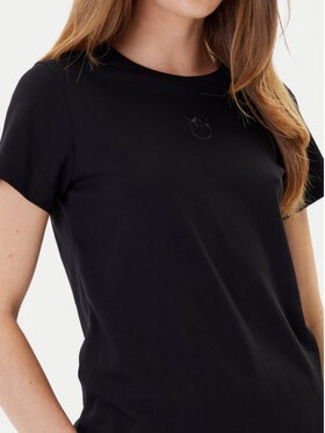 PINKO T-Shirt Bussolotto 100355 A2RD Czarny Regular Fit